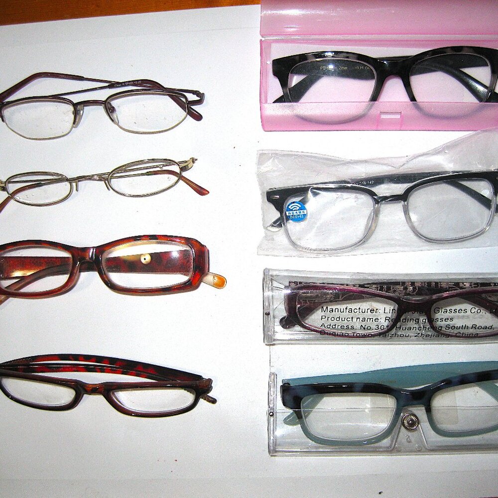 LOT OF 8 New & Preowned Reading Glasses Fashion Eyeglasses 2.00-3.25